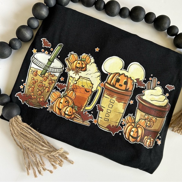 Halloween coffee lovers tshirt women’s boutique - Picture 2 of 3